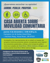 Folleto para el evento de puertas abiertas. El texto es el mismo que en esta página.