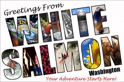 greetings from white salmon postcard