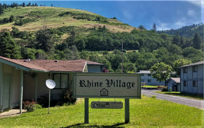 Rhine Village Apartment Sign