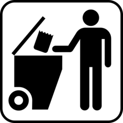 trash waste bin icon