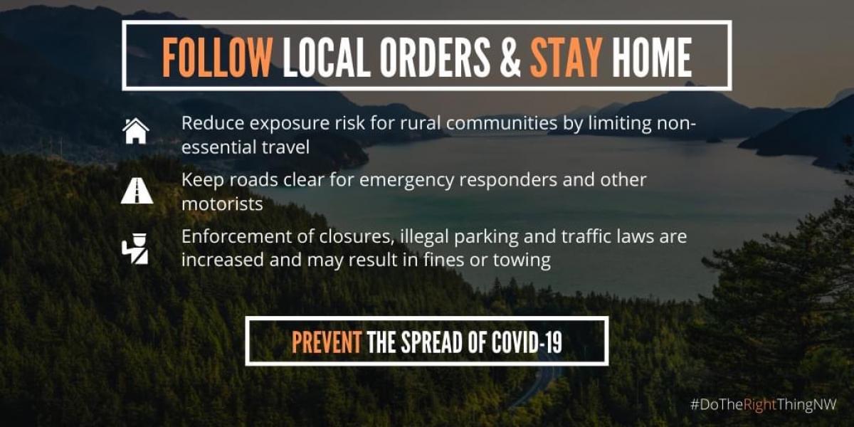Follow Local Orders & Stay Home