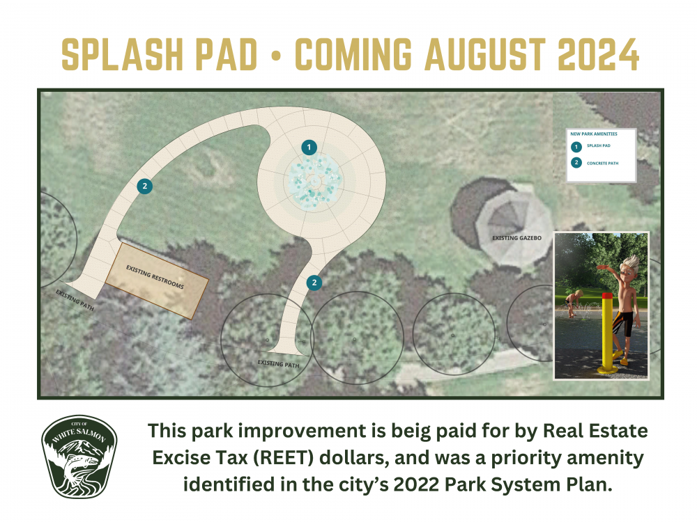 Rheingarten Park Splash Pad Coming August 2024 White Salmon Washington